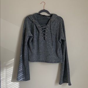 Grayish Blackish Sweater Blouse